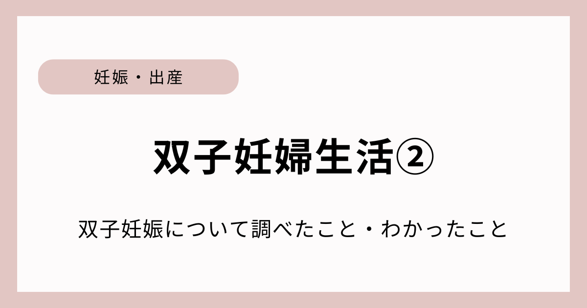 双子妊娠が分かった直後に調べたことと、妊娠初期に直面した現実