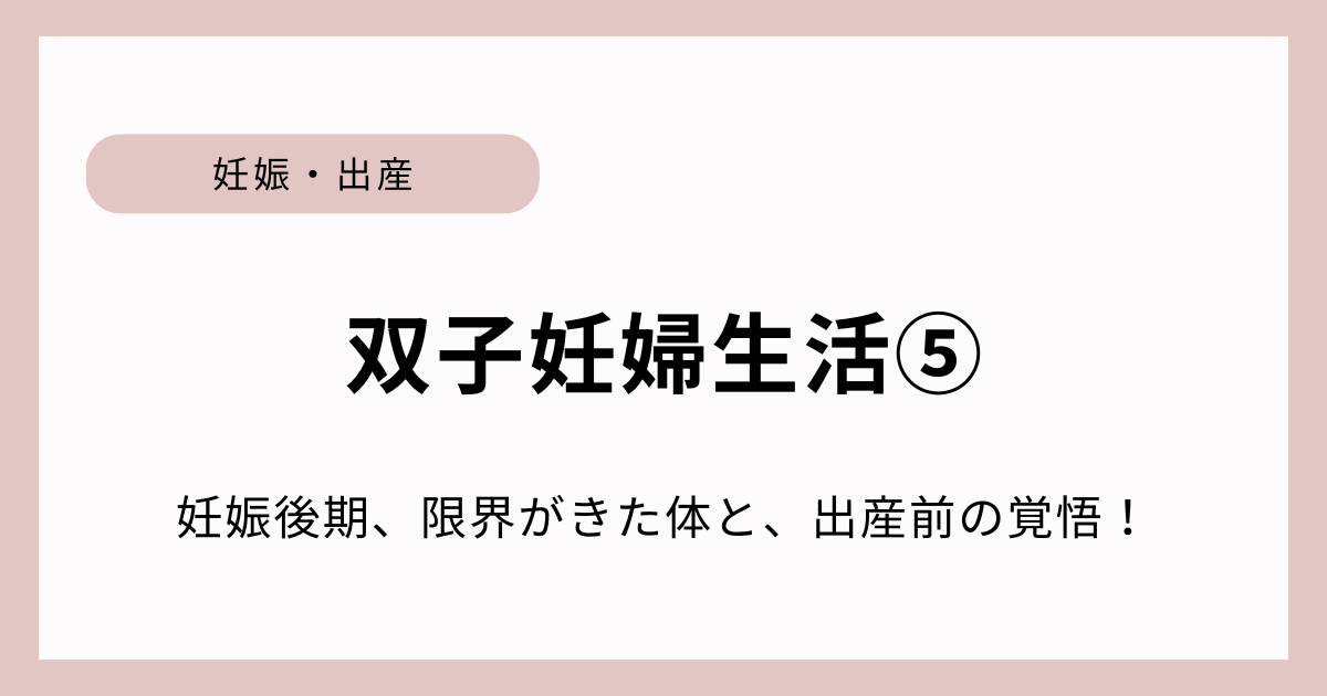 双子妊娠後期に入院と出産準備を迎えた妊婦のリアルな体験